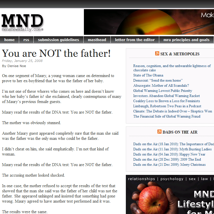 You are NOT the father! | MND: Your Daily Dose of Counter-Theory